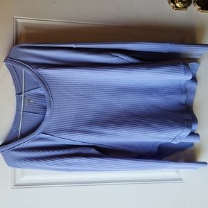 Ruff Hewn Waffle Knit Long Sleeve Top Size L Color Periwinkle Blue